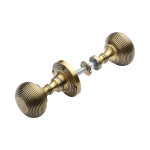 M Marcus Heritage Brass Reeded Rim Knob